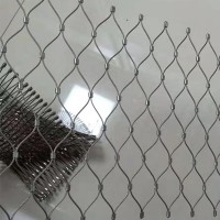 Customized 77x7 7x19 strands 304 316 stainless steel wire rope ferrule mesh for fence