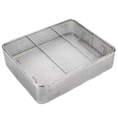 Stainless Steel Sterilization Wire Basket Welded Perforated